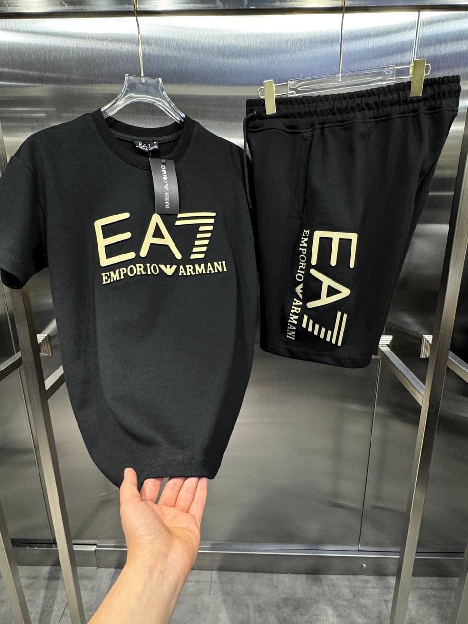 Streetwear Vibes:EA7 Relaxed Tee & Shorts